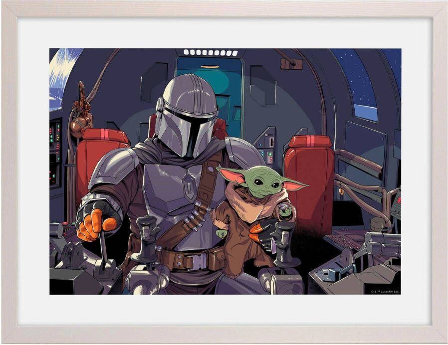 Komar Artprint met lijst Mandalorian Empire