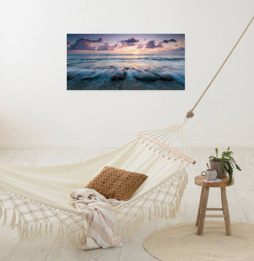 Komar Artprint op linnen Canvas schilderij Broken Waves Afmeting 90 x 40 cm (1 stuk)