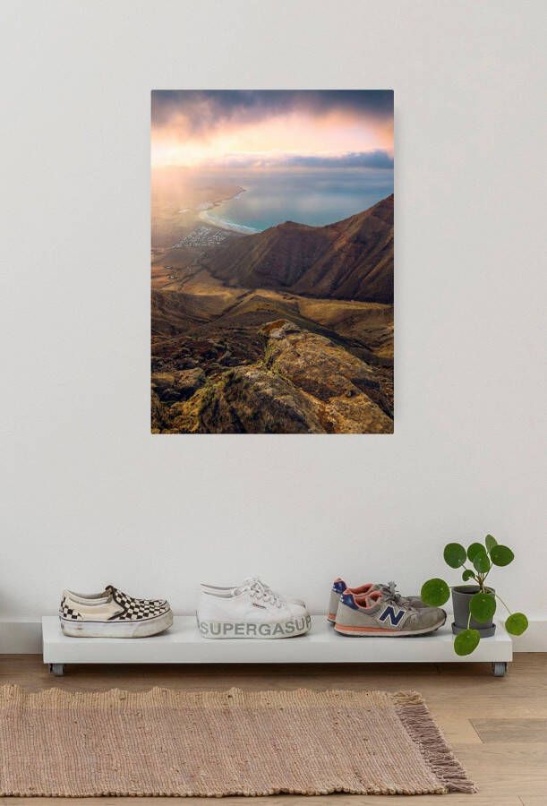 Komar Artprint op linnen Canvas schilderij Cliffs of Famara Afmeting 40 x 60 cm (1 stuk)