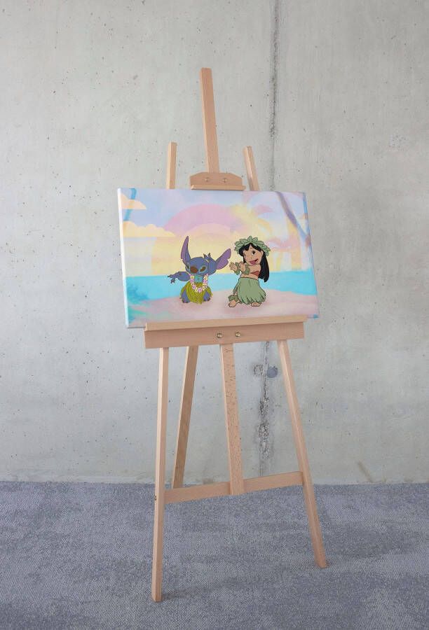 Komar Artprint op linnen Canvas schilderij Lilo and Stitch Dancing Afmeting 40 x 60 cm (1 stuk)