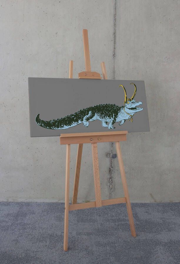 Komar Artprint op linnen Canvas schilderij Loki Alligator Variance Afmeting 90 x 40 cm (1 stuk)