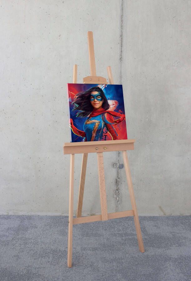 Komar Artprint op linnen Canvas schilderij Miss Marvel Afmeting 40 x 40 cm (1 stuk)