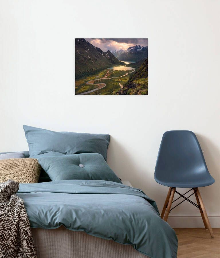 Komar Artprint op linnen Canvas schilderij Northern Light Afmeting 40 x 30 cm (1 stuk)