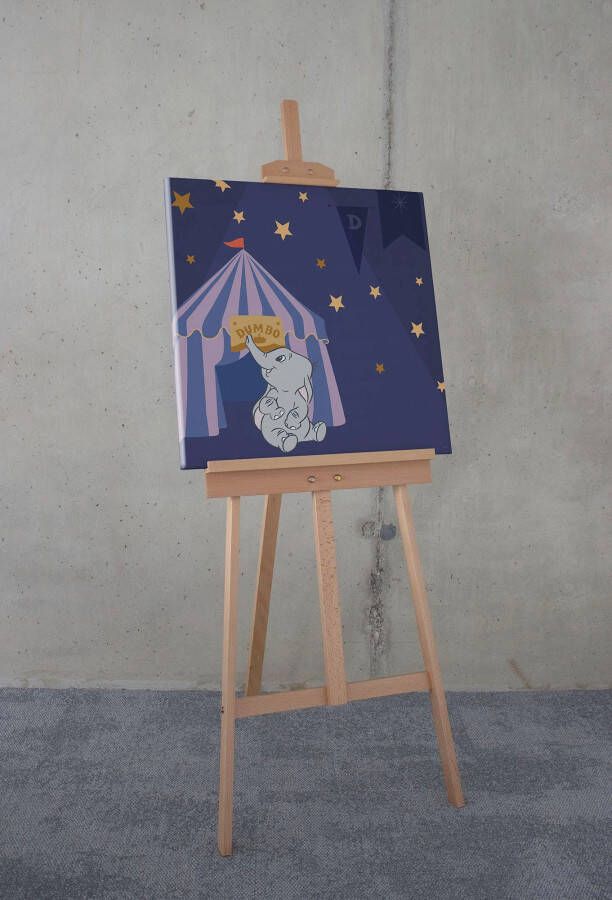 Komar Artprint op linnen Canvas schilderij Starry Night with Dumbo Afmeting 60 x 60 cm (1 stuk)