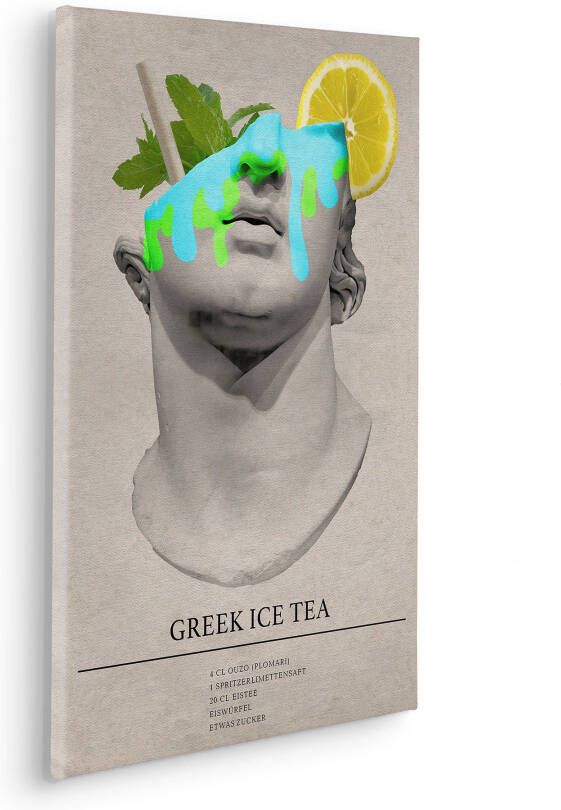 Komar Artprint op linnen Greek Ice Tea Cocktail 40x60 cm (breedte x hoogte) artprint op spieraam (1 stuk)