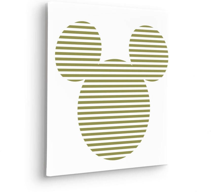 Komar Artprint op linnen Mickey Horizontal Stripes Canvasdoek met echt houten frame (1 stuk)