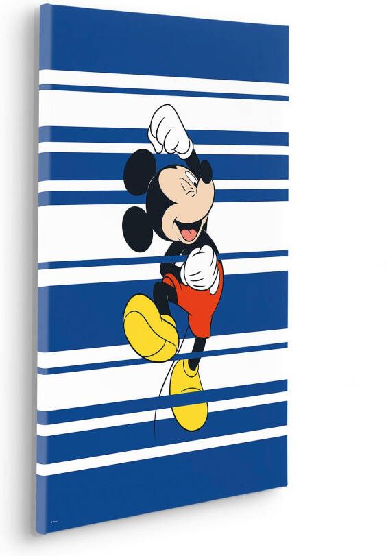 Komar Artprint op linnen Mickey Rockstar Canvasdoek met echt houten frame (1 stuk)