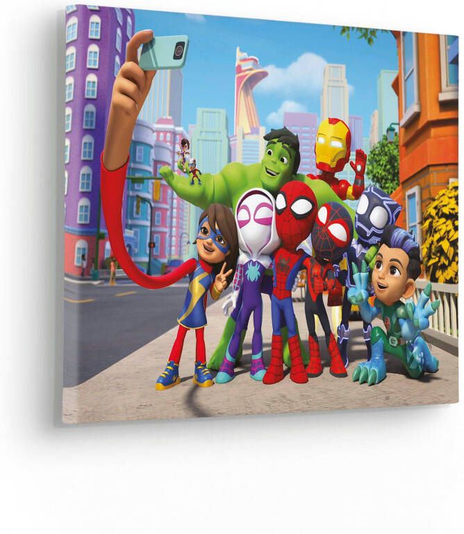 Komar Artprint op linnen Spidey and His Amazing Friends Selfie Größe 40 x 30 cm (1 stuk)