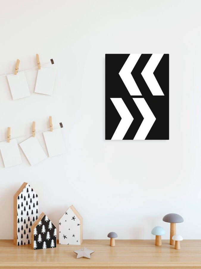 Komar Artprint op linnen Typo Arrows Canvasdoek met echt houten frame (1 stuk)