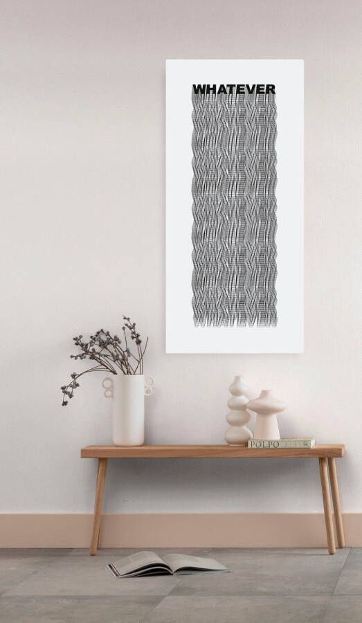 Komar Artprint op linnen Typo Whatever 40x90 cm (breedte x hoogte) spieraam afbeelding (1 stuk)