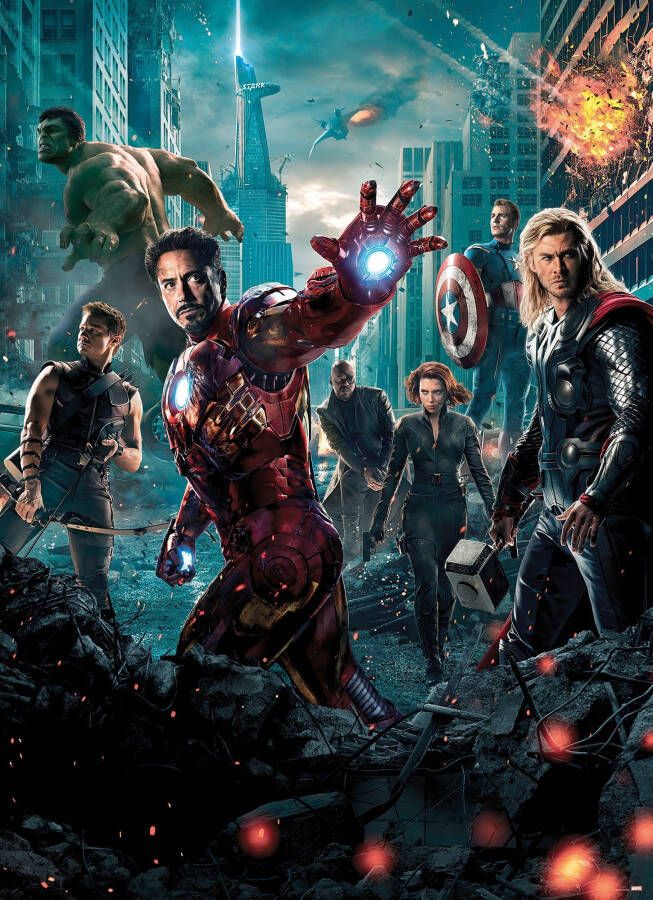 Komar Fotobehang Avengers-Filmposter Afmeting 184 x 254 cm (1 stuk)