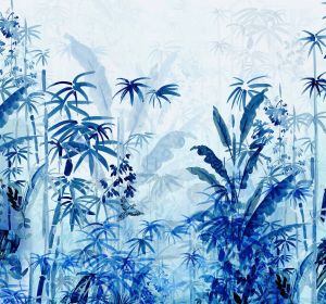 Komar Blue Jungle Vlies Fotobehang 300x280cm 3-banen