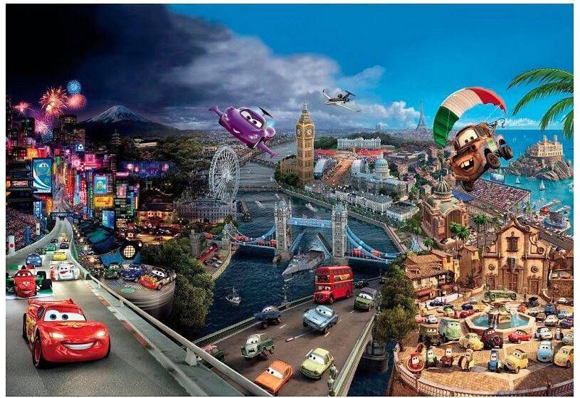 Komar Fotobehang Cars Wereld Afmeting 368 x 254 cm (set)