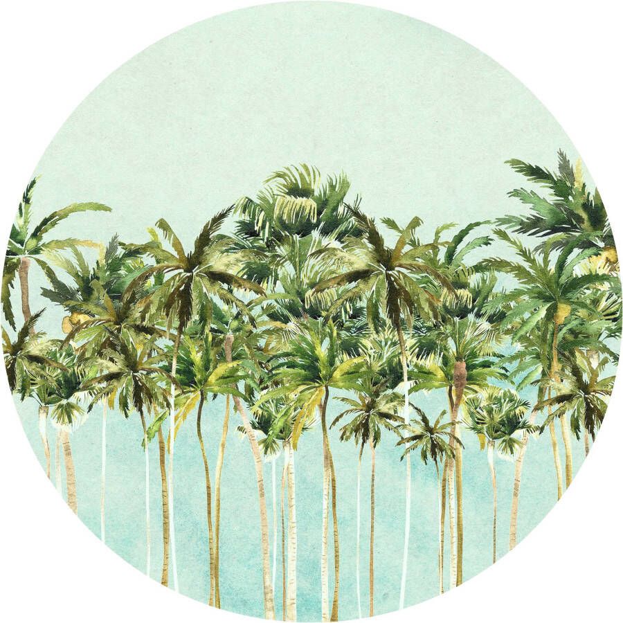 Komar Fotobehang Coconut Trees 125 x 125 cm (breedte x hoogte) rond en zelfklevend (1 stuk)