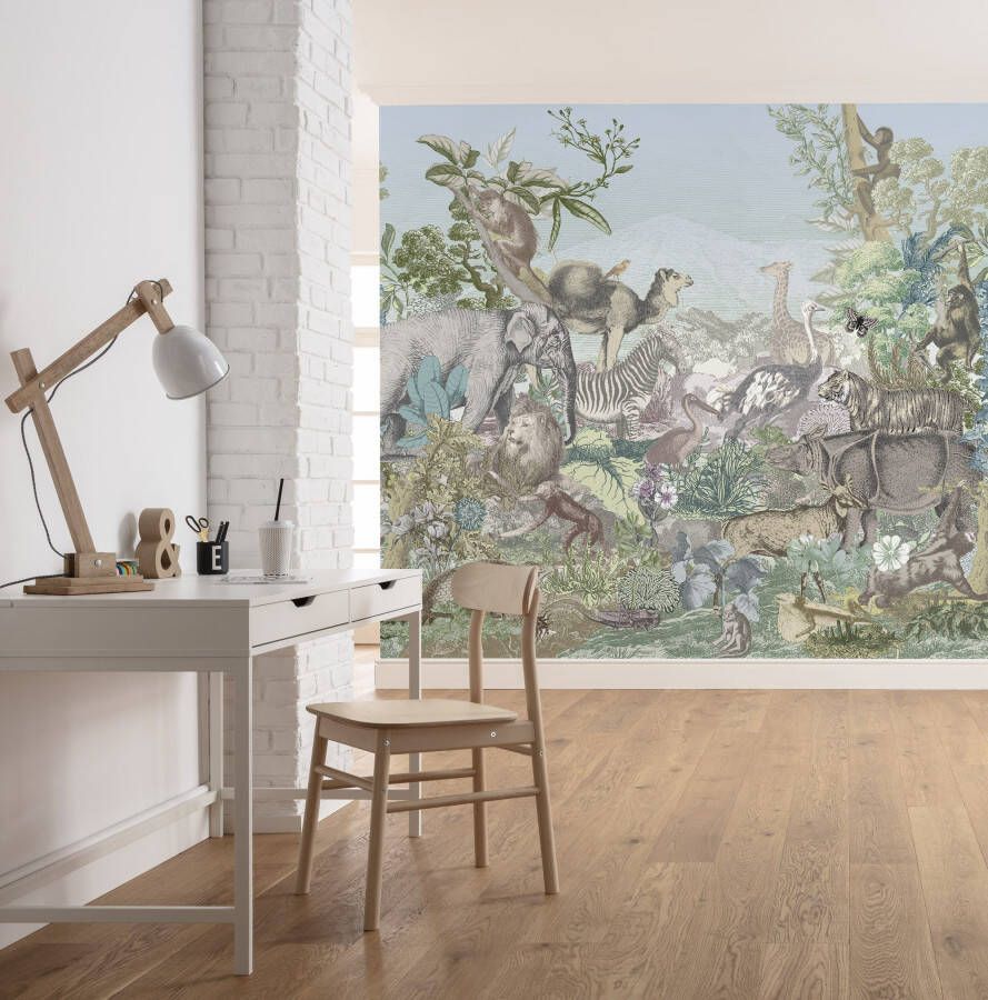 Komar Fotobehang Creative Zoo 350 x 250 cm (breedte x hoogte) behang vlies woonkamer slaapkamer (1 stuk)