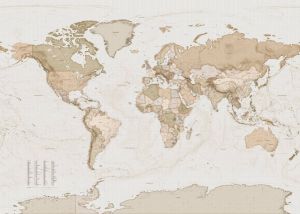 Komar Earth Map Vlies Fotobehang 350x250cm 7-banen