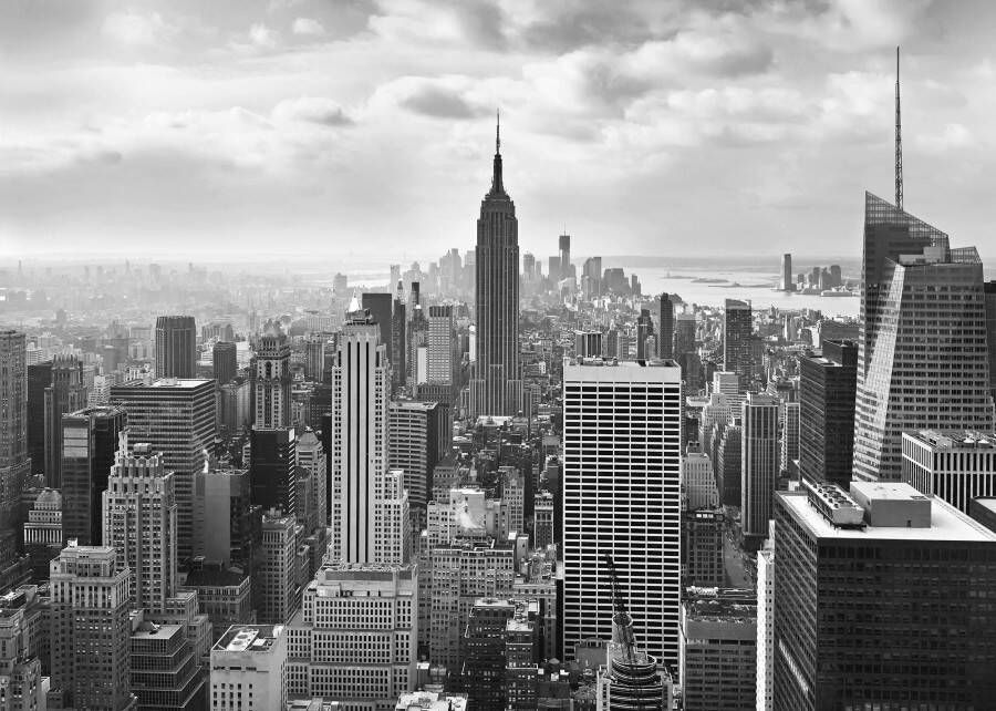 Komar Fotobehang Fototapete Fotobehang NYC Black And White x 254 cm (1 stuk)