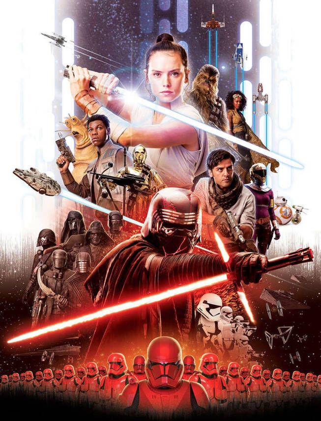 Komar Fotobehang Fototapete Fotobehang STAR WARS EP9 Movie Poster Rey x 254 cm (1 stuk)