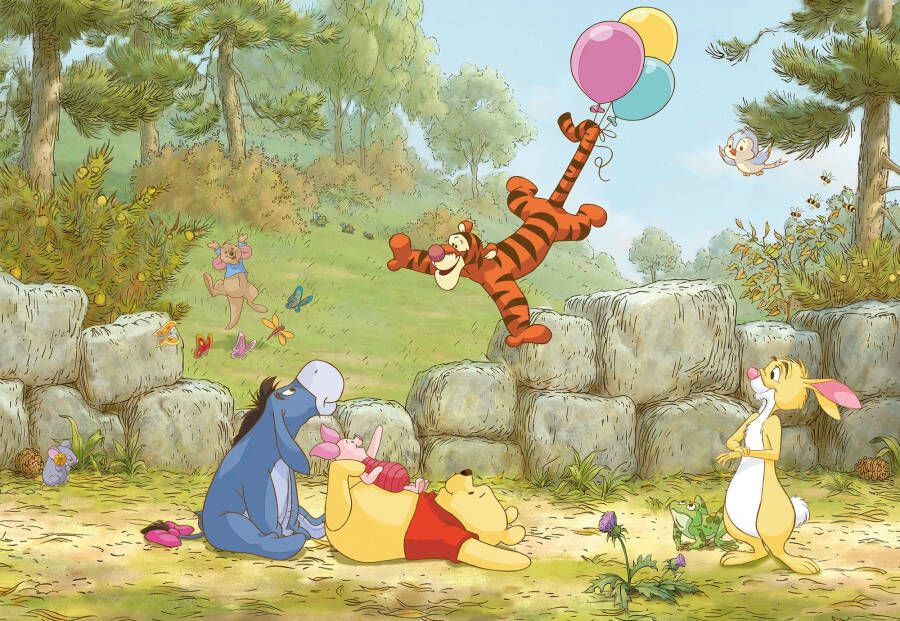 Komar Fotobehang Fototapete Fotobehang Winnie Pooh Ballooning x 254 cm (1 stuk)