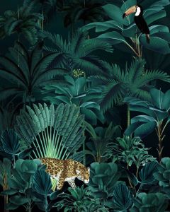 Komar Jungle Night Vlies Fotobehang 200x250cm 4-banen