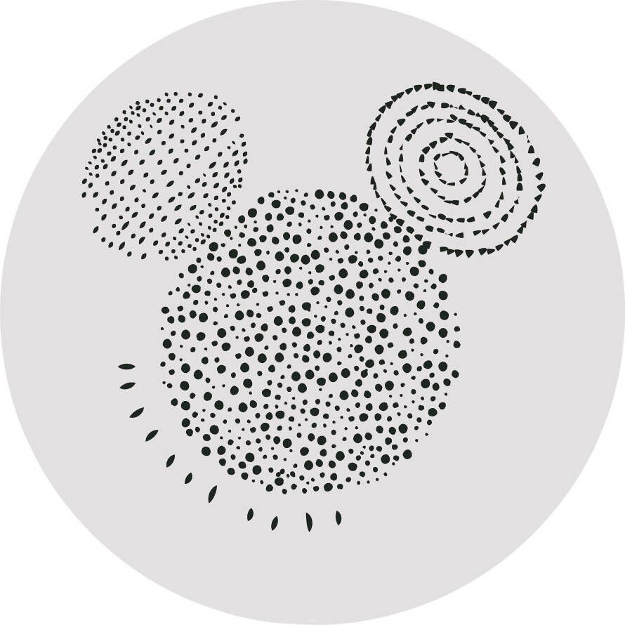 Komar Fotobehang Zelfklevend vlies Mickey Stipple Art Afmeting 125 x 125 cm