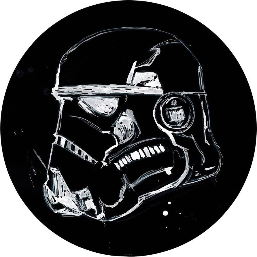 Komar Fotobehang Zelfklevend vlies Star Wars Ink Stormtrooper Afmeting 125 x 125 cm
