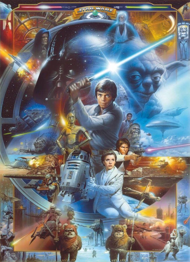 Komar Fotobehang STAR WARS Luke Skywalker Collage Afmeting 184 x 254 cm (set)