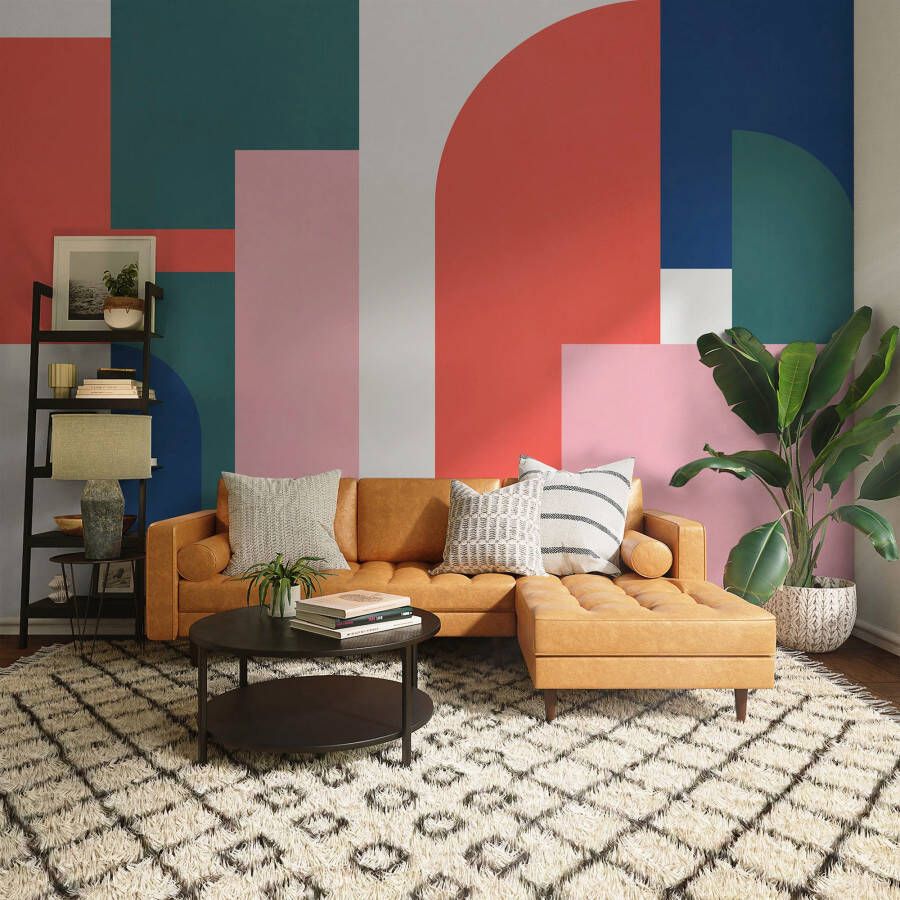 Komar Fotobehang vlies fotobehang Geometrische Kleuren x 250 cm (set)