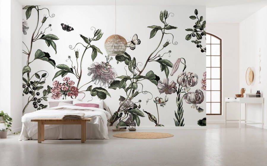 Komar Fotobehang Digitale print vlies Paradis de Papillons Afmeting 400 x 250 cm (1 stuk)