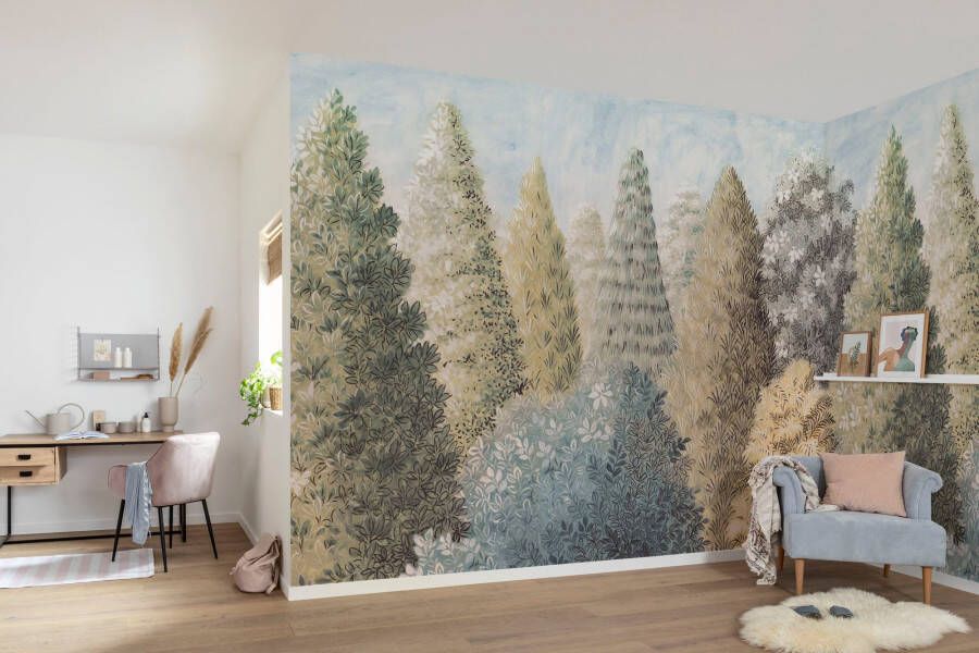 Komar Fotobehang Vlies Fototapete Painted Woods Größe 400 x 250 cm (1 stuk)