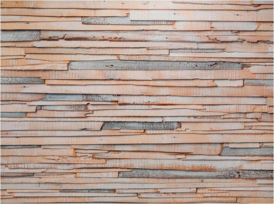 Komar Fotobehang Whitewashed Wood 368x254 cm (breedte x hoogte) inclusief pasta (set)