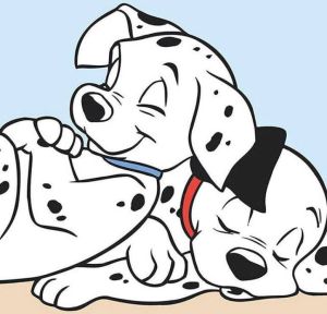 Komar Poster 101 dalmatiër Cuddle Hoogte: 70 cm