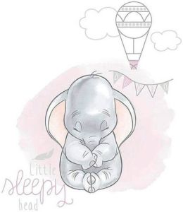 Komar Poster Dumbo Sleepy Hoogte: 70 cm