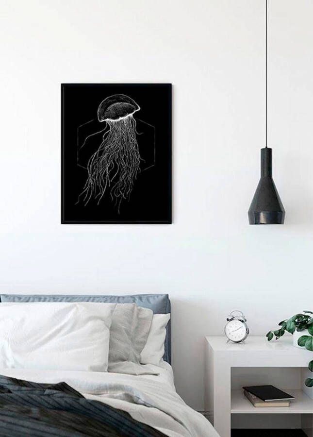 Komar Poster Jellyfish black Kinderkamer slaapkamer woonkamer