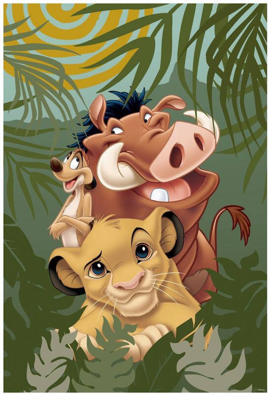 Komar Poster Lion King Carefree Kinderkamer slaapkamer woonkamer (1 stuk)