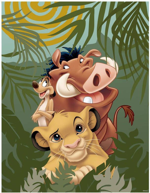 Komar Poster Lion King Carefree Kinderkamer slaapkamer woonkamer (1 stuk)