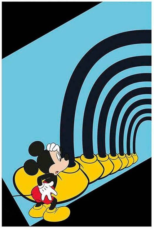 Komar Poster Mickey Mouse Foot tunnel Kinderkamer slaapkamer woonkamer