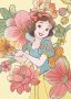 Komar Poster Snow white Flowers Kinderkamer slaapkamer woonkamer - Thumbnail 1