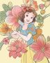 Komar Poster Snow white Flowers Kinderkamer slaapkamer woonkamer - Thumbnail 1