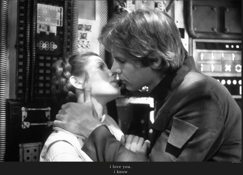 Komar Poster Star Wars Classic Leia Han Kiss aandeel