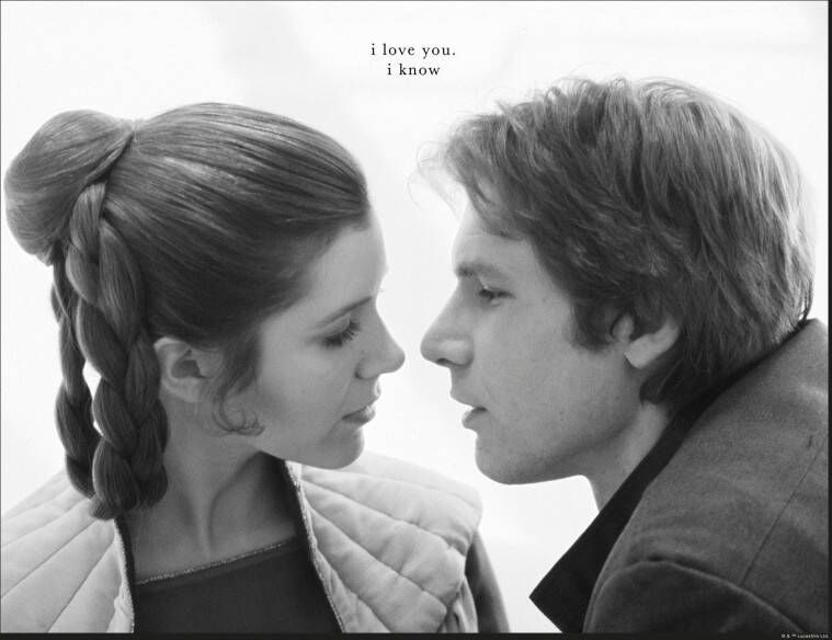 Komar Poster Star Wars Classic Leia Han Love Kinderkamer slaapkamer woonkamer