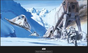 Komar Poster Star Wars Classic RMQ Hoth Battle Snowspeeder
