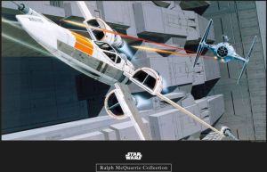 Komar Poster Star Wars Classic RMQ X-Wing vs TIE-Fighter