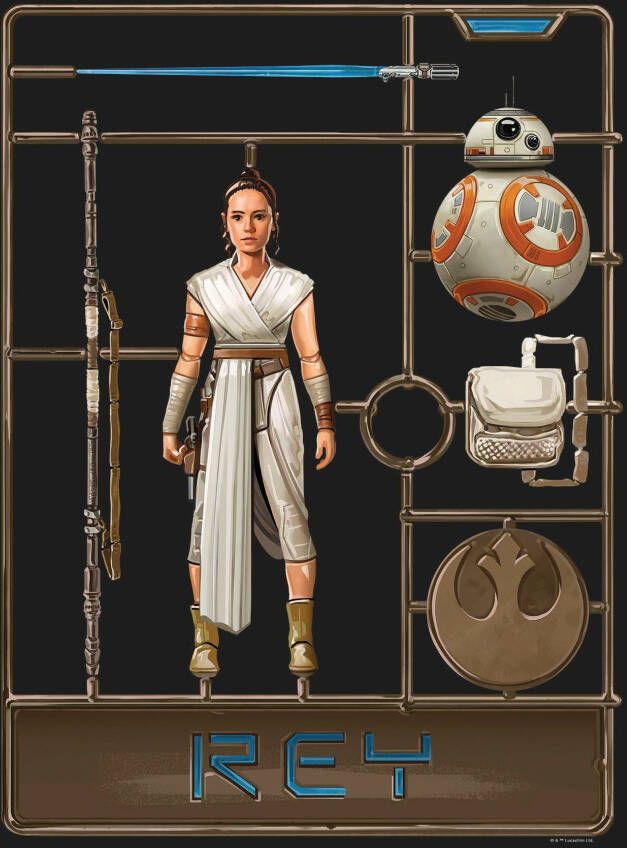 Komar Poster Star Wars Toy Rey Kinderkamer slaapkamer woonkamer