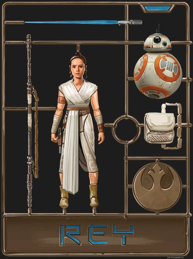 Komar Poster Star Wars Toy Rey Kinderkamer slaapkamer woonkamer