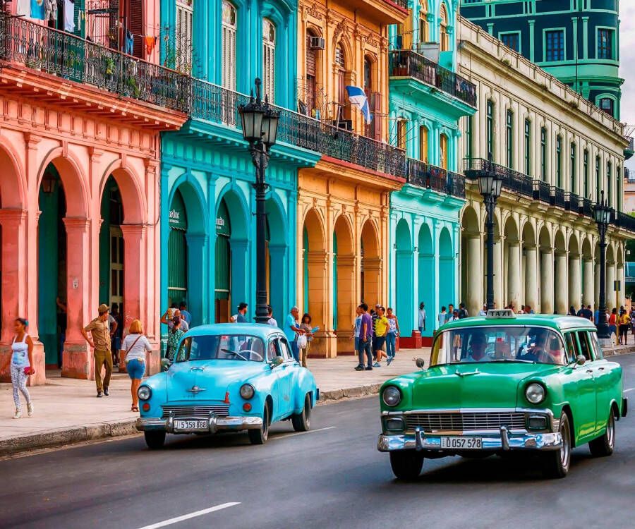 Komar Vliesbehang Digitale print vlies Cuba Afmeting 300 x 250 cm (1 stuk)