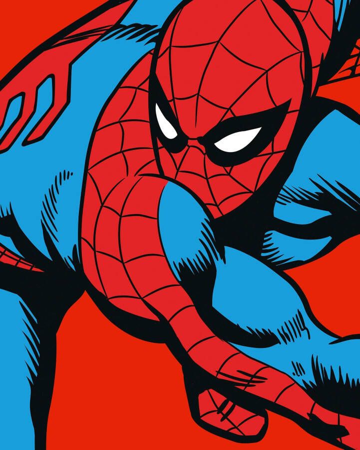 Komar Vliesbehang Marvel PowerUp Spider-Man Watchout (1 stuk)