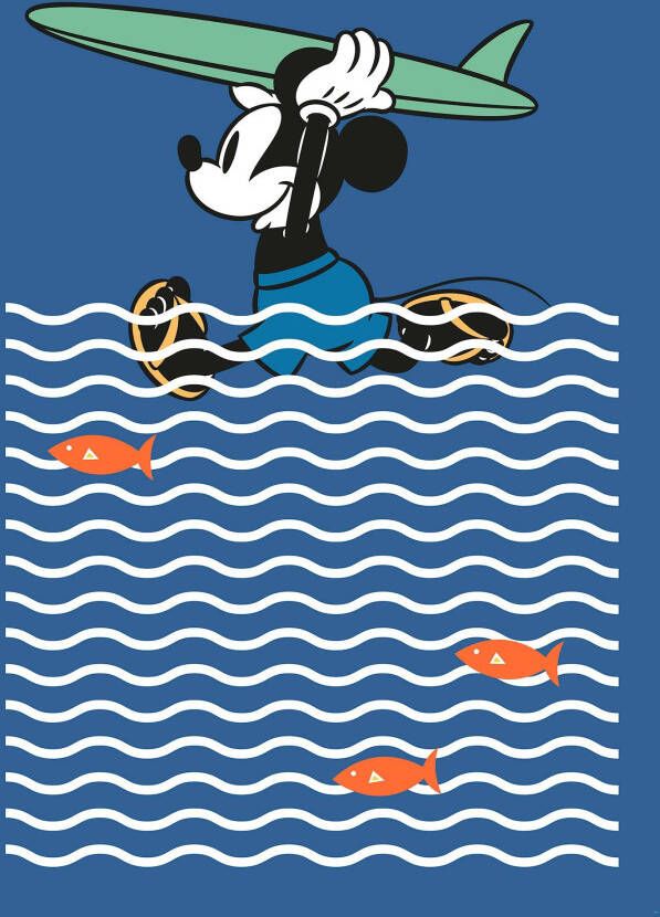 Komar Vliesbehang Digitale print vlies Mickey gone Surfin' Afmeting 200 x 280 cm (set)