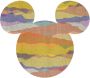 Komar Vliesbehang Mickey Head 125 x 125 cm (breedte x hoogte) rond en zelfklevend (1 stuk) - Thumbnail 1