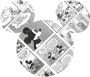 Komar Vliesbehang Mickey Head Comic Cartoon 125 x 125 cm (breedte x hoogte) rond en zelfklevend (1 stuk) - Thumbnail 1